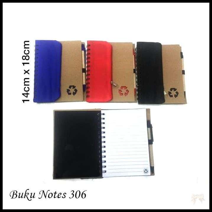 

Buku Notes 306 / Memo Go Green Recycle + Pouch + Pulpen Souvenir 306