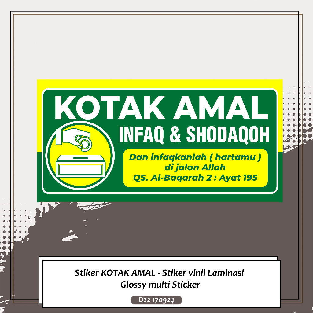 

Stiker KOTAK AMAL - Stiker vinil Laminasi Glossy multi Sticker