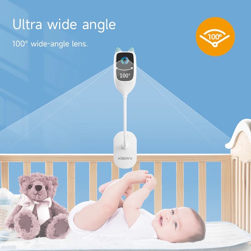 Xiaovv C1 Smart Security 2K Night Vision Cry Detection Baby Monitor - CCTV