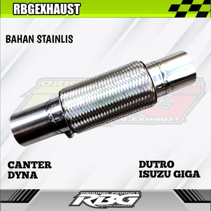Knalpot Fleksibel Canter, Dyna, Dutro, Izusu Giga (Turbo)
