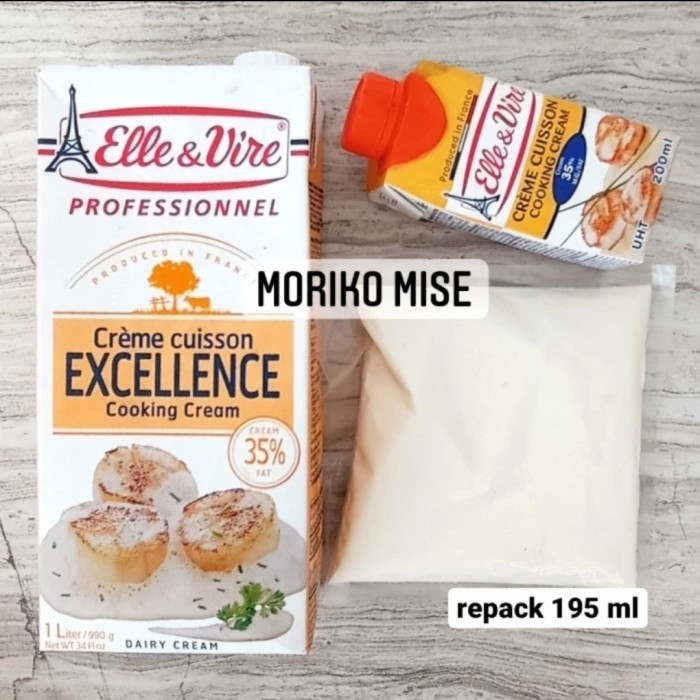 

TERBATAS elle vire cooking cream 200ml / heeavy cooking krim masak Kode 129