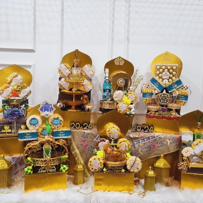 

Sale! Paket Dekorasi Parcel Hampers Hadiah Idul Fitri Kue Kering Keramik 205
