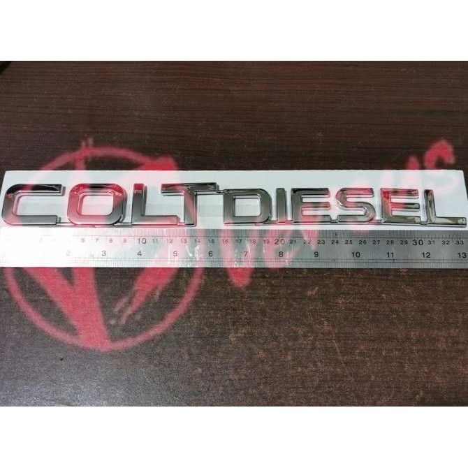 EMBLEM MITSUBISHI COLT DIESEL / LOGO COLT DIESEL CANTER CHROME TERMURAH