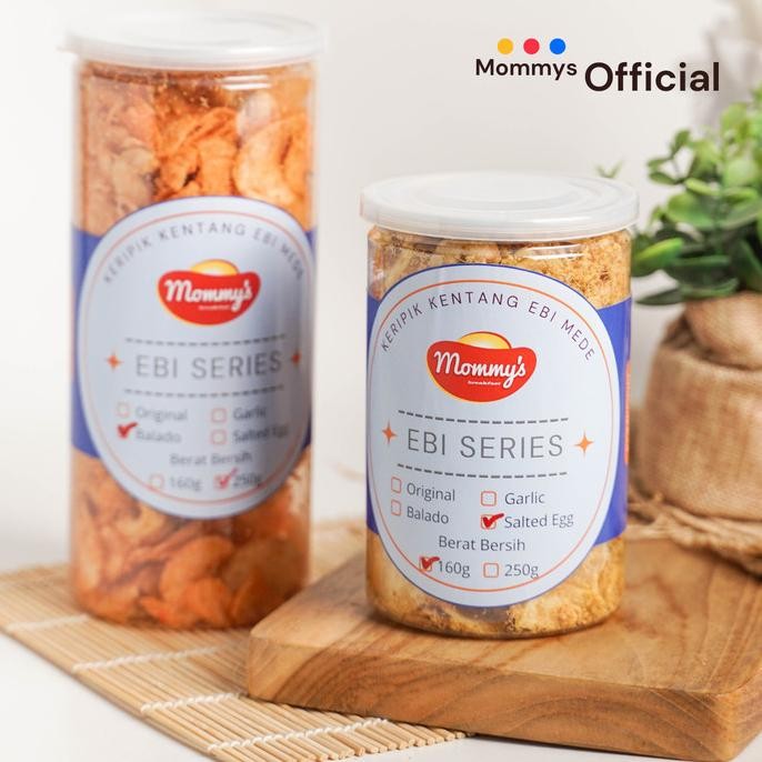 

BIG SALE KERIPIK KENTANG EBI MEDE MOMMYS 330G 1100ML NET 250G KEDAP UDARA !!!!!