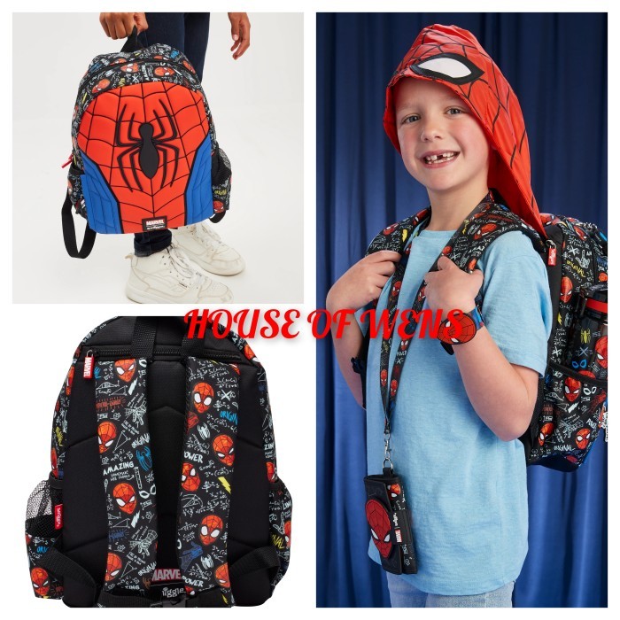 TERBARU SMIGGLE SPIDER-MAN JUNIOR HOODIE BACKPACK ORIGINAL - TAS SMIGGLE BISA GOSEND