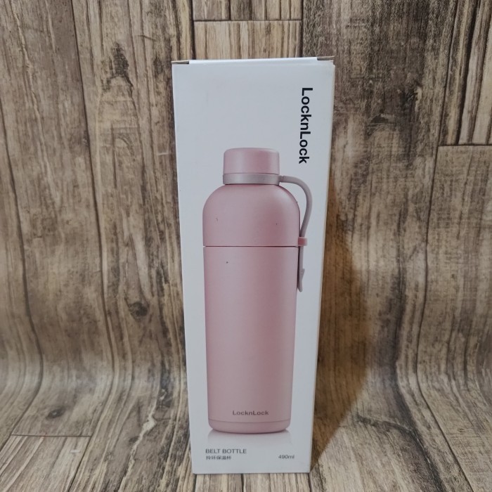Lock N Lock Belt Bottle Tumbler - Termos Stainless Ivory 490Ml Gratis Ongkir