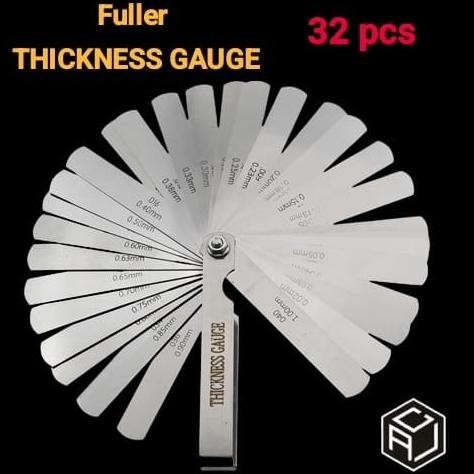 

32 BLADES FULLER GAUGE KIT PENGUKUR KETEBALAN FEELER GAUGE ALAT PENGUKUR CELAH KLEP FILLER GAUGE SIAP KIRIM