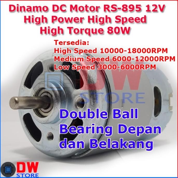 Dinamo Dc Motor Rs-895 895 12V 15V 18V 24V High Speed Rpm Power Torque Original Dan Terpercaya