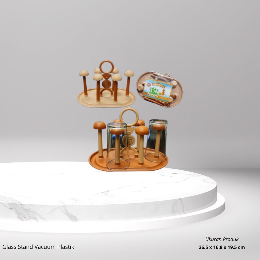 Glass Stand Vacuum Plastik Perabot Plastik Dapur