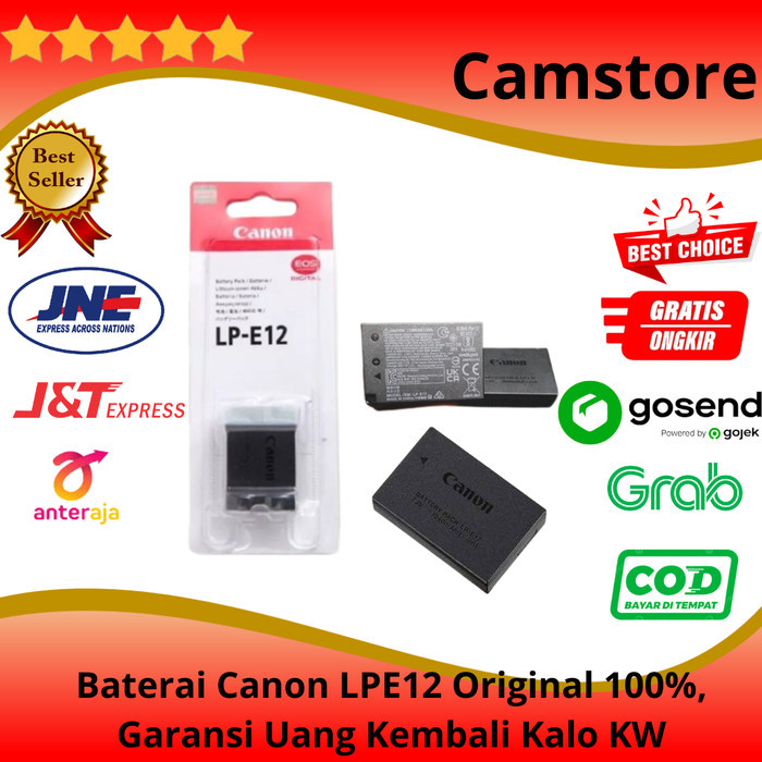 BISA GOSEND BATERAI CANON LPE12/LP-E12 ORIGINAL FOR CANON M10/M100/M200/M50/100D