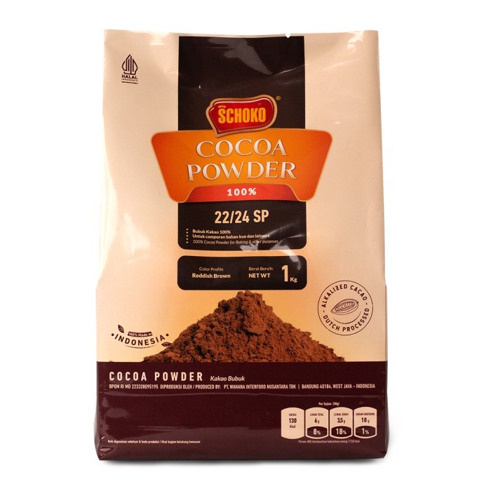 

SCHOKO SP Cocoa Powder - 1 Kg / Coklat Bubuk High Fat 22/24