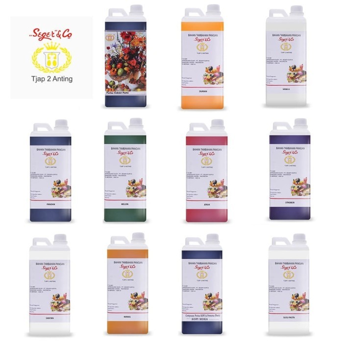 

Perisa Makanan & Pewarna (Pasta) 1 Liter Tjap 2 Anting