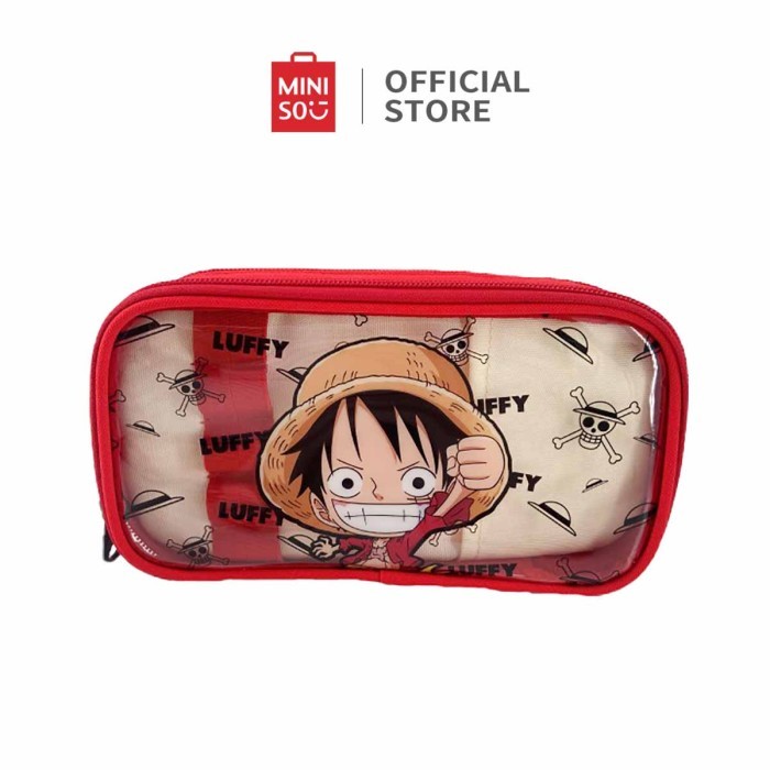 

Miniso x One Piece Classic Collection Tempat Pensil 2 Layer 2 Motif Double-Layer Stationery Case