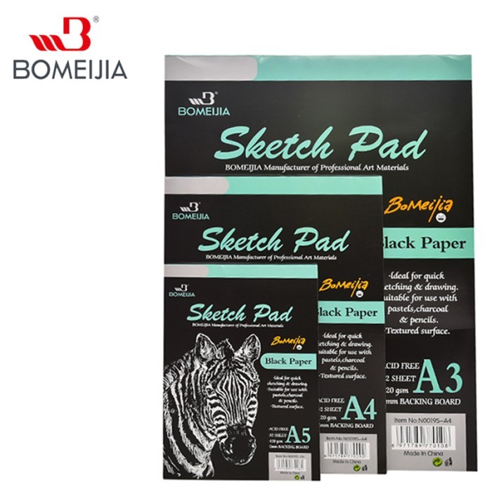 

Bomeijia Black Paper Sketch Pad A5 / A4 / A3
