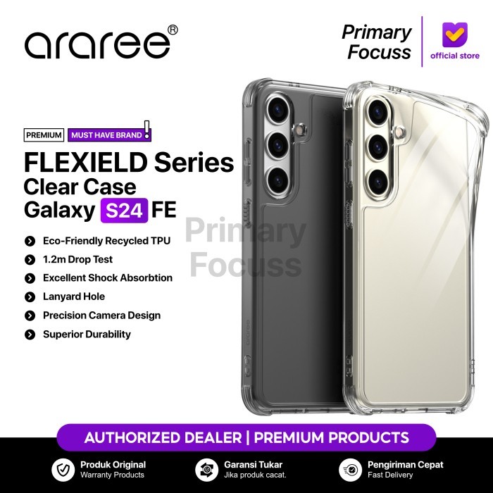 ARAREE Case Samsung Galaxy S24 FE S24FE ARAREE Flexield Clear Transparent Anti Shock TPU Protective