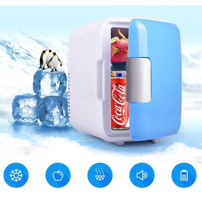 Kulkas Portable Mobil Mini Fridge Lemari Pendingin Cooler Box Kecil 4L Murah