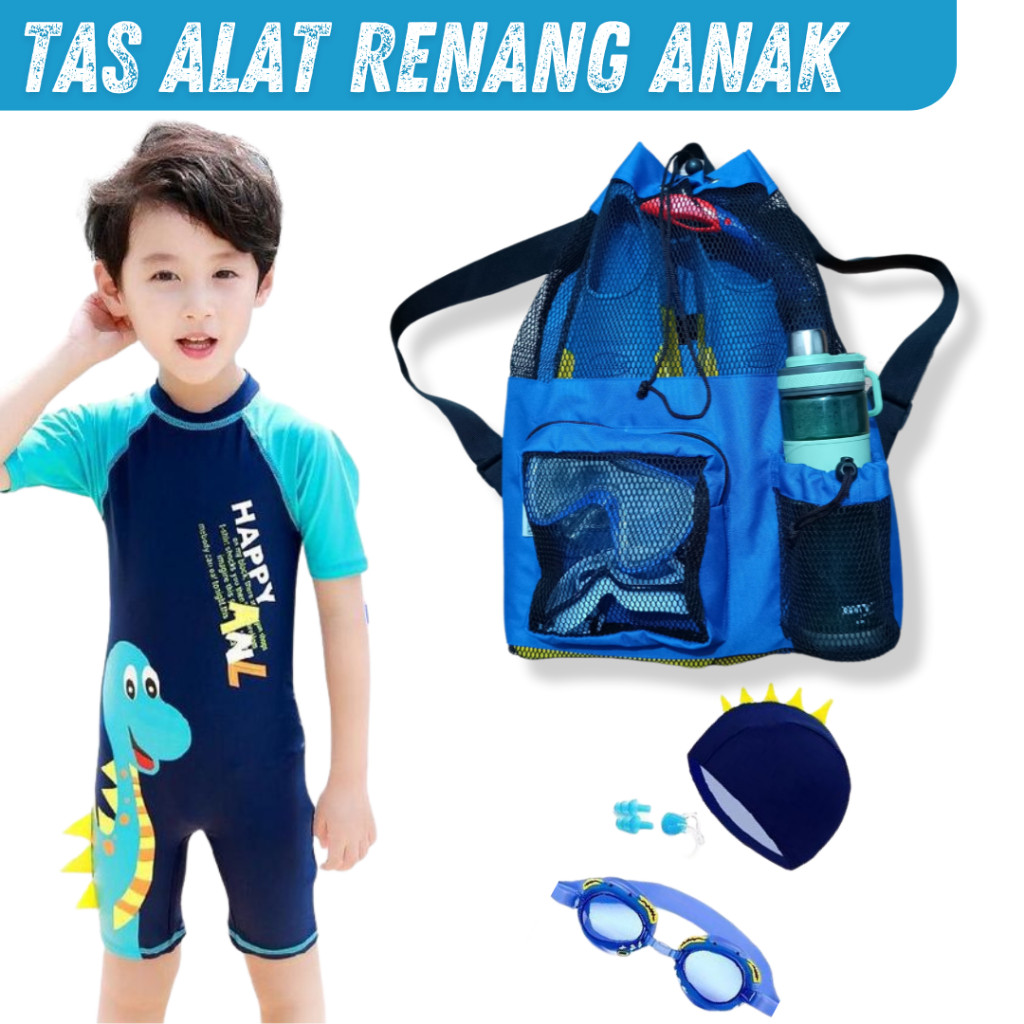 TAS ALAT RENANG ANAK / RANSEL JARING PERALATAN BERENANG / KANTONG PERALATAN RENANG ANAK-ANAK