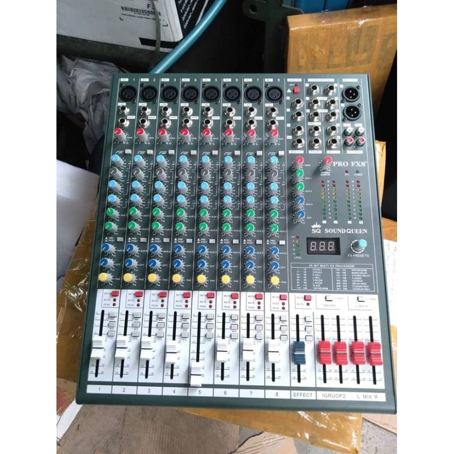 Mixer Audio Soundqueen Pro Fx8 8 Channel 256 Efek Reverb