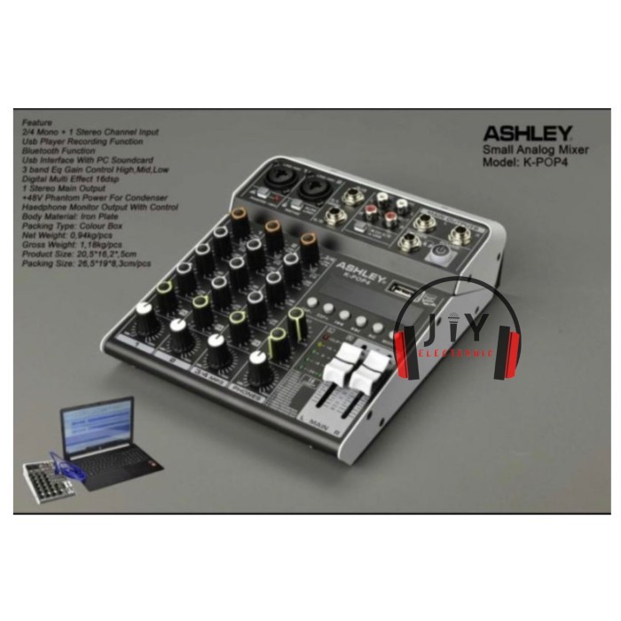 Audio Mixer 4 Channel Ashley K-Pop4 Kpop4 K Pop4 K Pop 4 Original