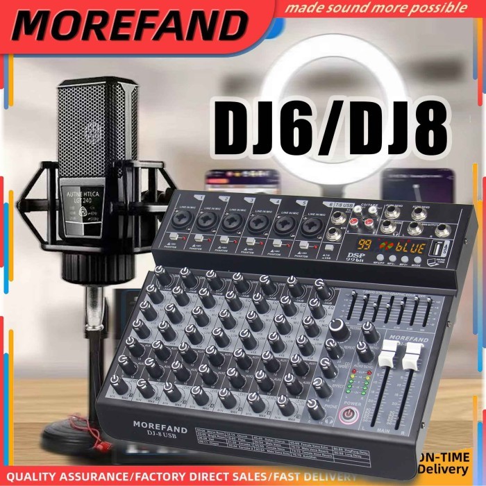 Mixer Audio Mixer 4 Channel Mini Mixer Mendukung Bluetooth /Usb/Pc/Mp3 Bernyanyi Rekaman Langsung