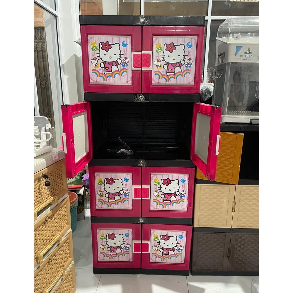 Lemari Plastik Jumbo Susun 4 Kunci Susun 3