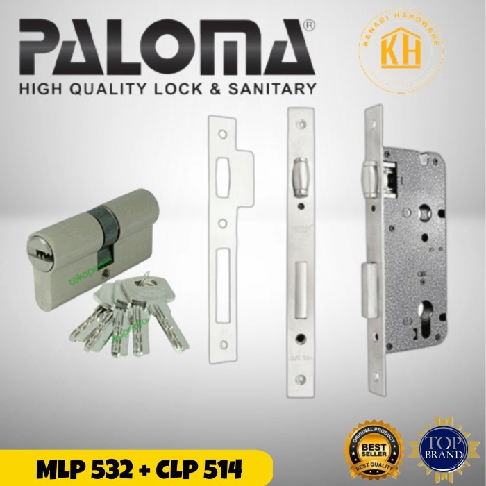 PALOMA PAKET MORTISE LOCK MLP 532 & CYLINDER CLP 514