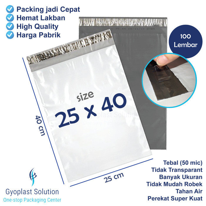 

Sale 100 Pcs Polymailer 25 X 40 Kantong Plastik Perekat Online Poly Mailer