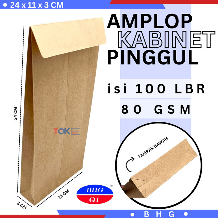 

Sale Amplop Coklat Kabinet Pinggul 11X24Cm Isi 100Lbr