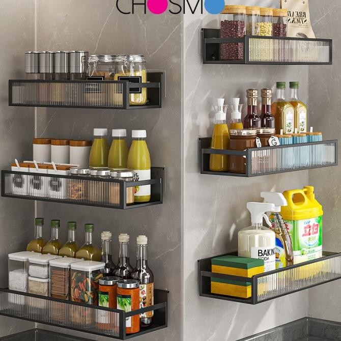 Rak bumbu gantung dapur penyimpanan bumbu penyelenggara rak botol
