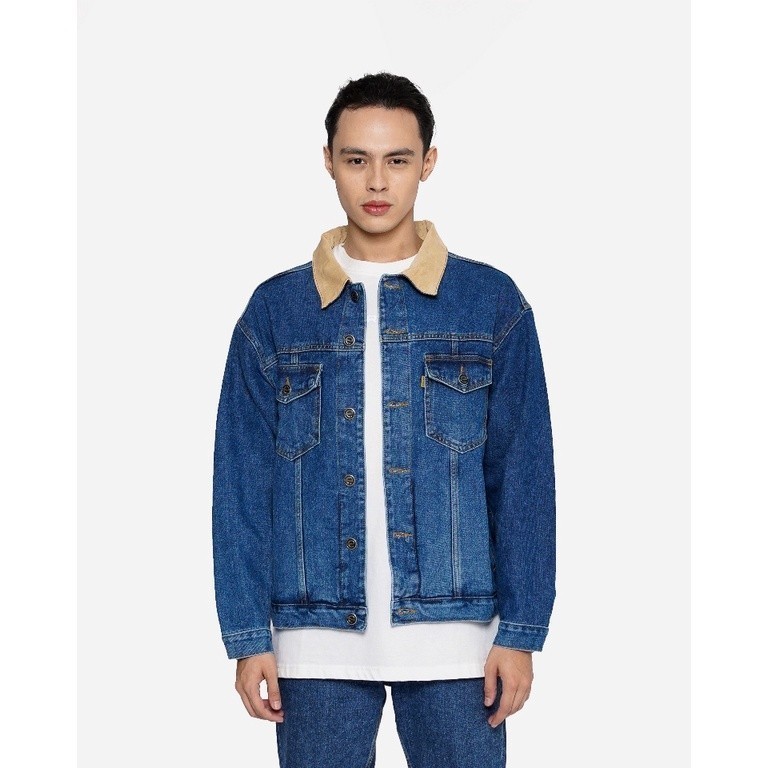 Erigo Denim Jacket Corduroy Collar Nara Medium Blue Unisex
