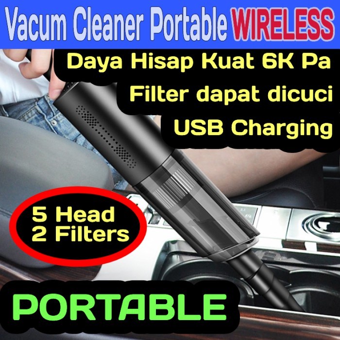 Vacum Cleaner Portable Wireless Vacum Cleaner Mini Mobil Rumah