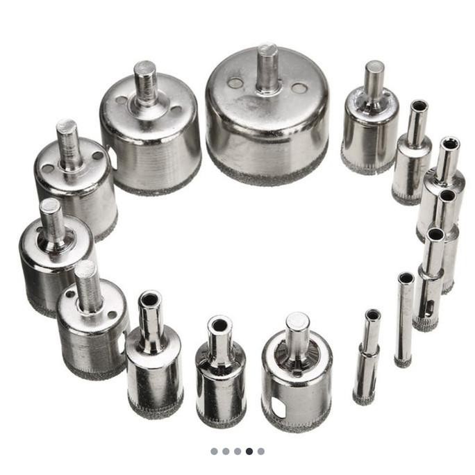 Diamond Hole Saw - Mata Bor Keramik Drill 15 Pcs 1 Set