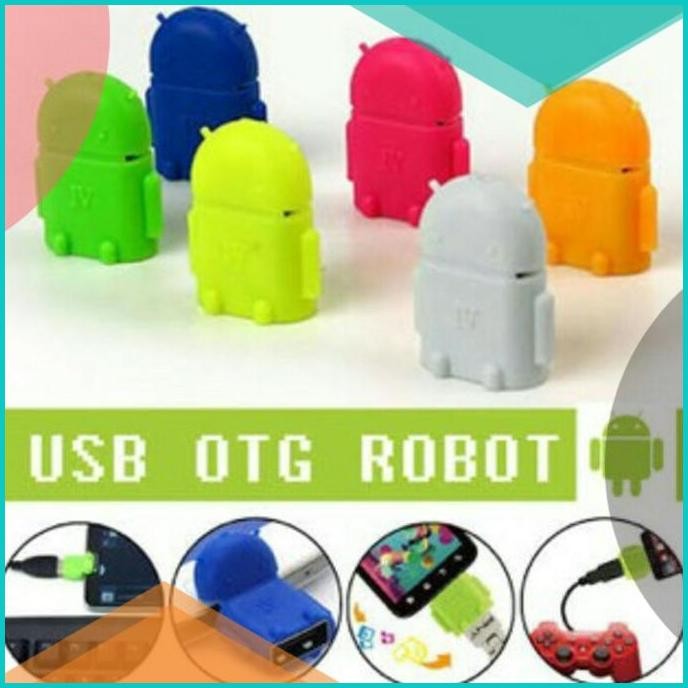 OTG Robot android micro usb adapter flashdisk converter data hp mobile