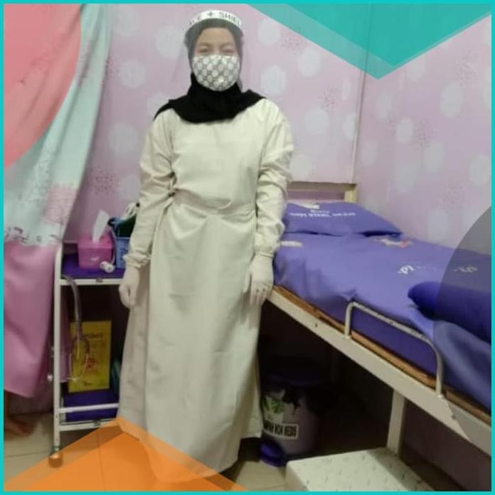 Baju operasi OK bahan parasut impor Jubah Oka Gaun Perawat Gown 07D35Z