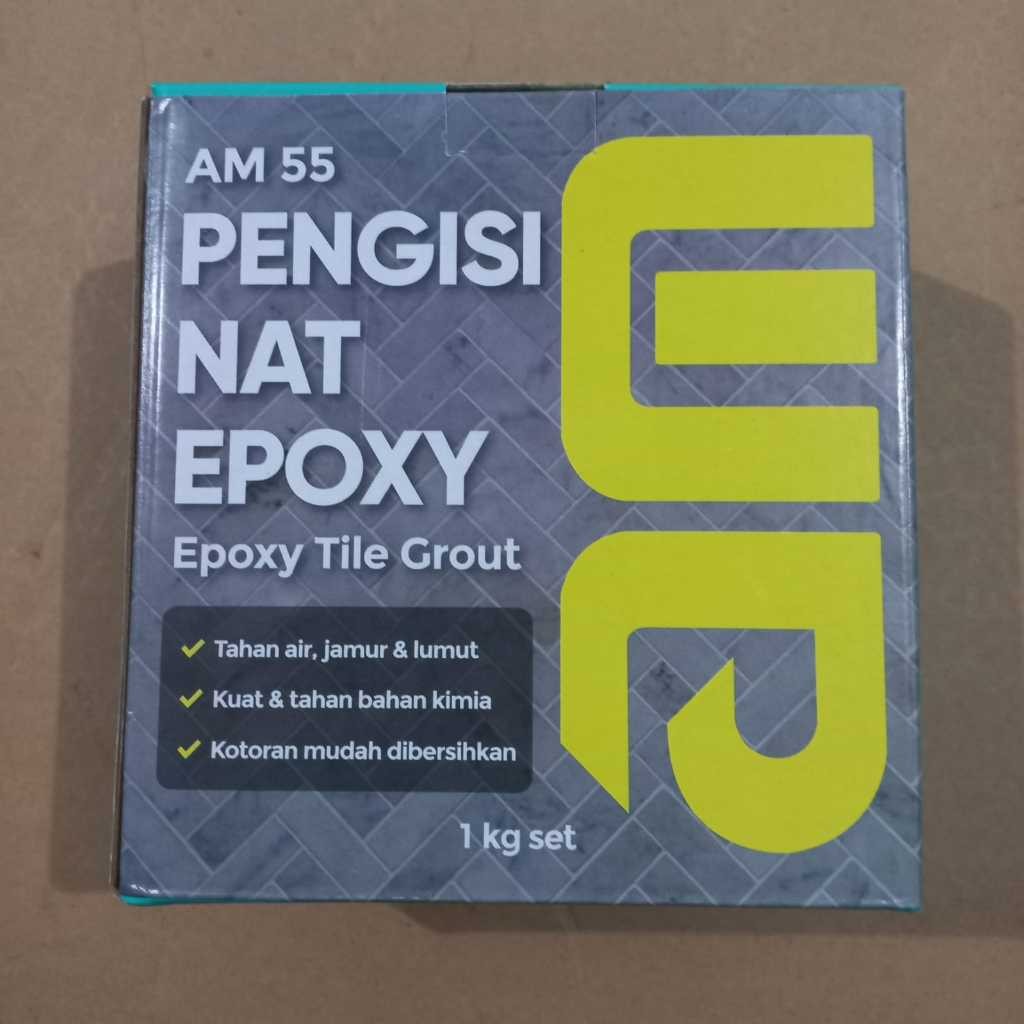 Semen Nat Kerak Kolam Renang Putih AM 55 Epoxy Tile Grout / Semen Nat Anti Jamur