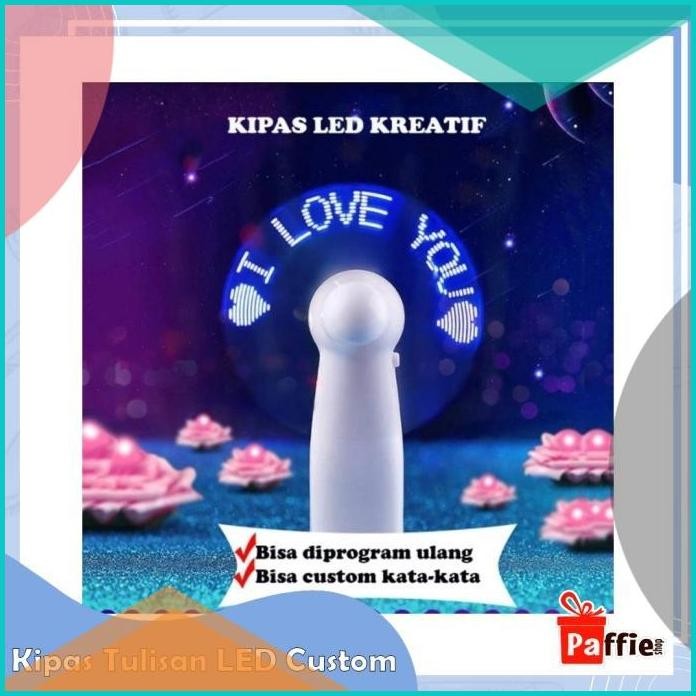 Kipas Tulisan Led Magic Mini Fan Promosi Souvenir Wedding Unik Handy 0
