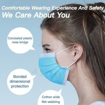 Murah MASKER MEDIS 3 PLY WE CARE PROTECT SURGICAL MASK 1 BOX ISI 50 PCS ORI Non COD