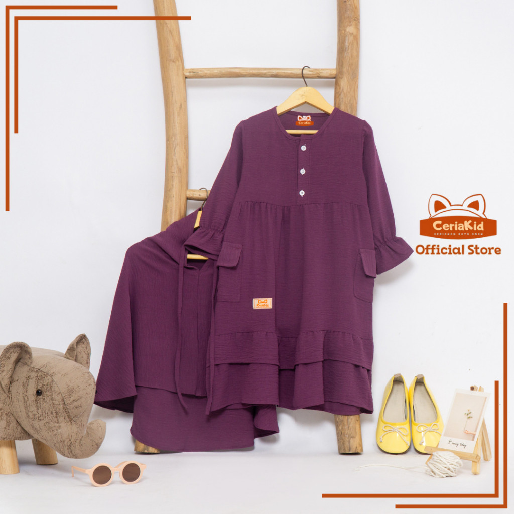 Games Lebaran Gamis Anak Perempuan Pakaian Bju Kurung Malaysia Pesta Gams Korean Style Gmis Amak Cwe