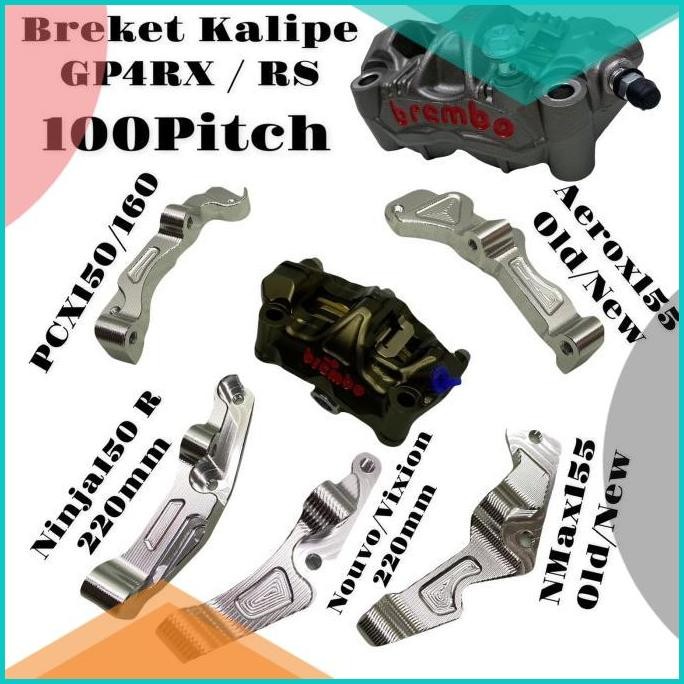 BREKET & KALIPER 4 PISTON RADIAL GP4RX & GP4RS TWIN AFRIKA UKURAN DISC