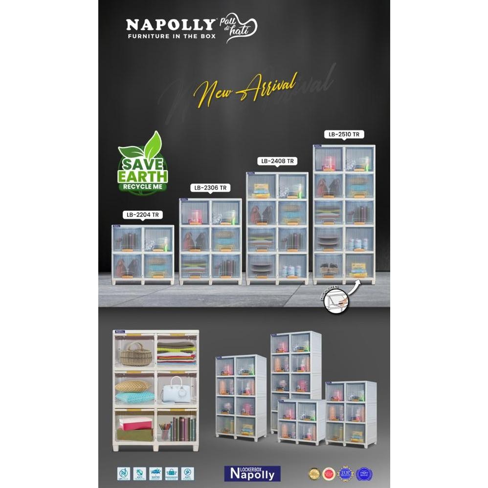 LEMARI PLASTIK NAPOLLY LOCKER BOX / MEJA TV SERBAGUNA PLASTIK