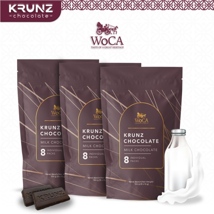 

WoCA Krunz Chocolate Milk 3 x 8 individual packs ORI