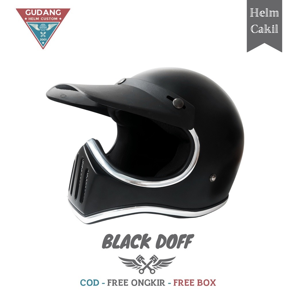 Awet Helm Cakil Custom Retro Bahan Fiber