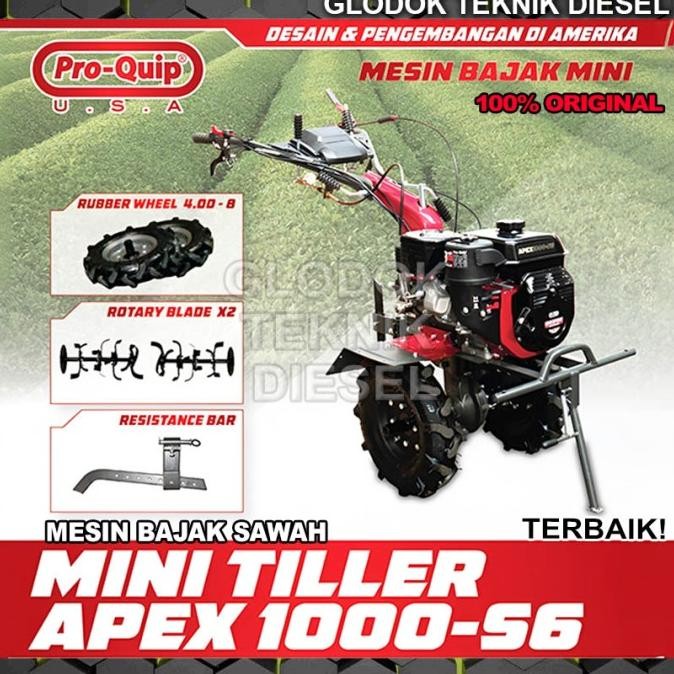 PROQUIP MESIN TRAKTOR BAJAK SAWAH MINI TILLER APEX 1000 PEMBUAT PARIT ORIGINAL DAN TERPERCAYA
