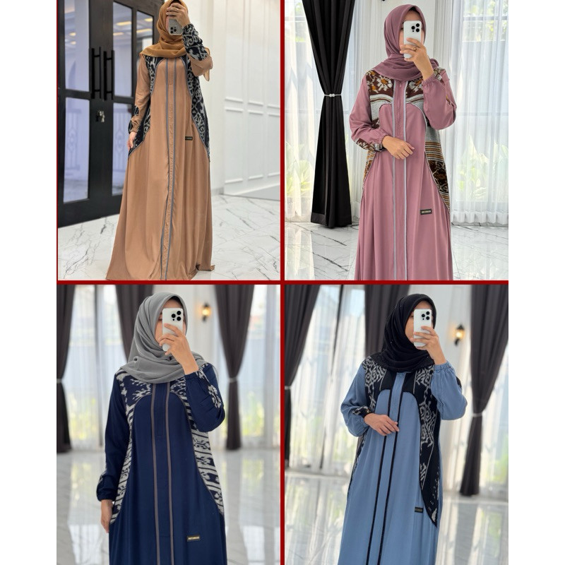 PROMO RAMADHAN Dress gamis Slim etnik Ori Anjanistore bahan twill uniqlo