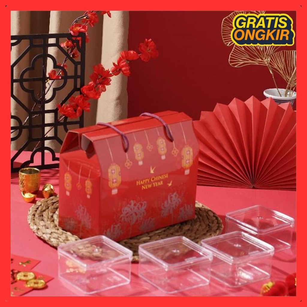 

10 Pcs Gable Box Imlek - Golden Spider Lilly 24*12*14 Cm (Tinggi Total 20 Cm) Stock