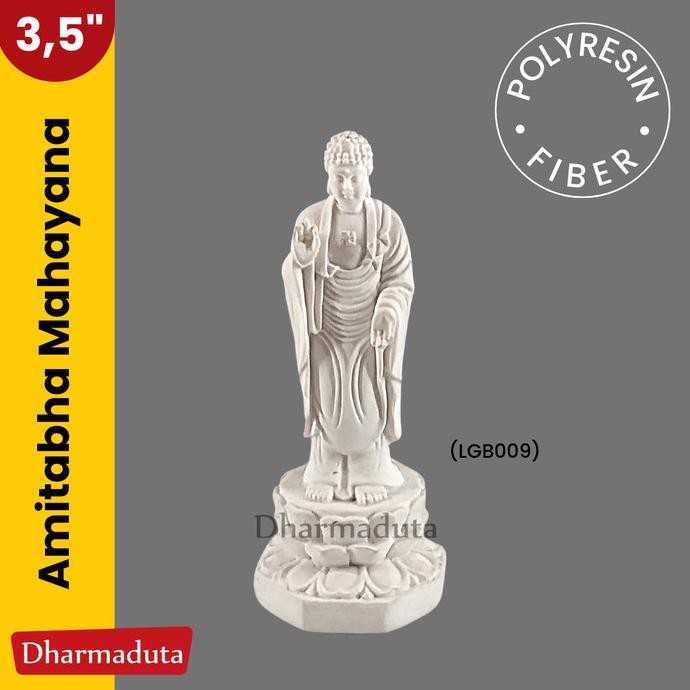 {{{{}}] Amitabha Stand White 3,5in - Rupang Arca Buddha