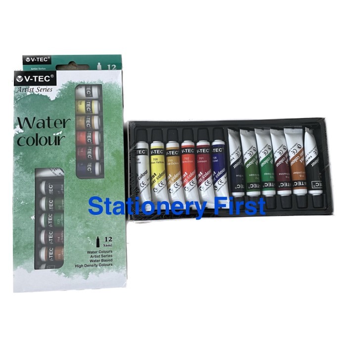 

Vtec Water Colour / Cat Air V-Tec 12 Warna X 6Ml Per Set