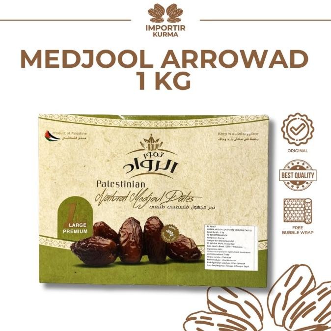 

Baru Kurma Al Rowad Medjool Palestine Jumbo Kemasan 1Kg Premium Original