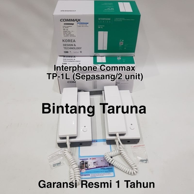 Intercom Commax TP-1L Interphone Commax TP1L Interphone Commax TP 1L (2 unit/Sepasang)