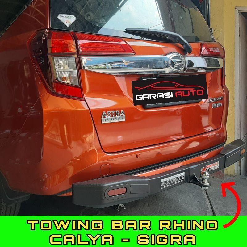 Paket Tanduk Towing Bar Depan Belakang Mobil Calya Sigra Bumper Guard Rhino Bahan Besi Tebal